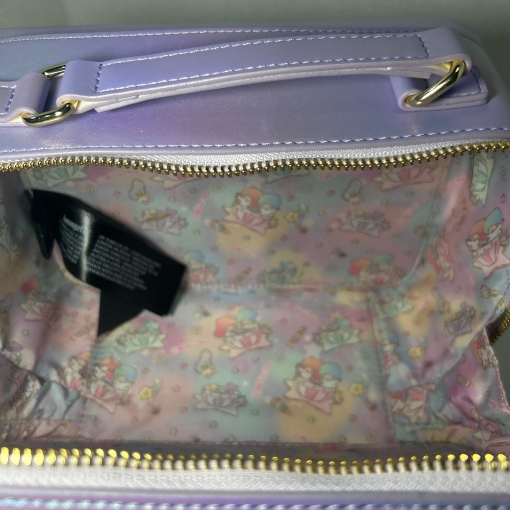 Little Twin Stars By Sanrio Purse Sil 34114 2023 Purple Shoulder No Tags - Picture 7 of 8